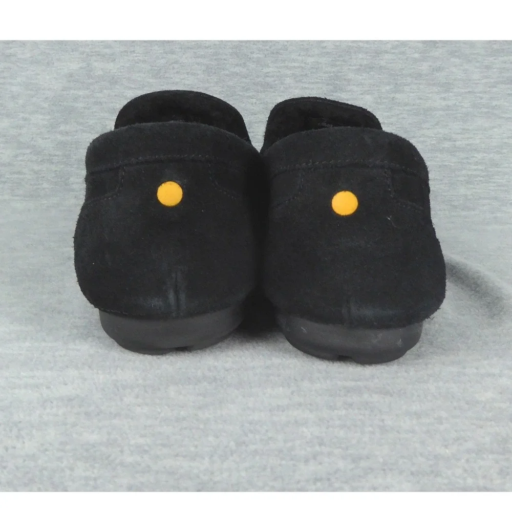 Samuel Hubbard Slipper Drivers Mens 9 M  Black Suede Shearling LinedLoafer